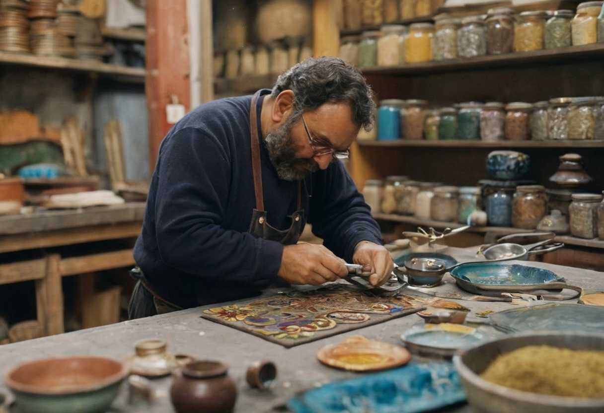 L&rsquo;art de Saroni Davis émailleur à Florence et son influence sur l&rsquo;artisanat local